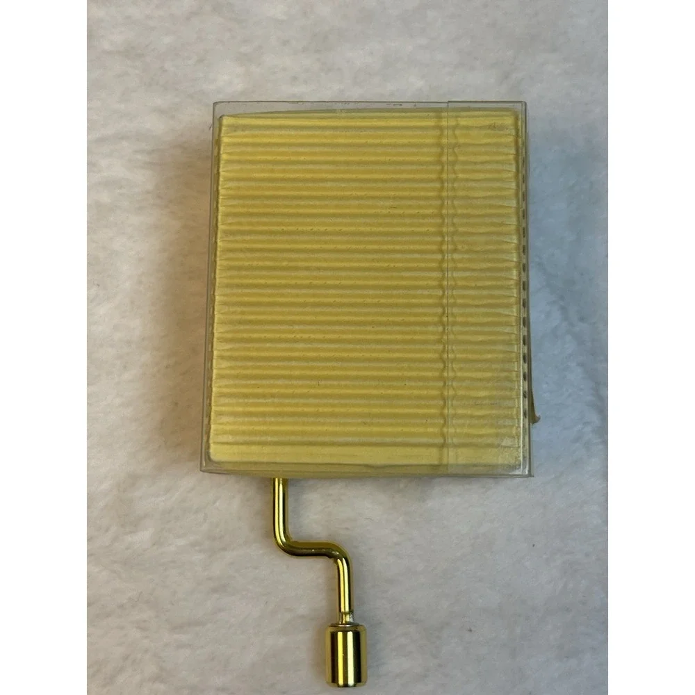 Acrylic Gold Tone Wind-Up Music Box 